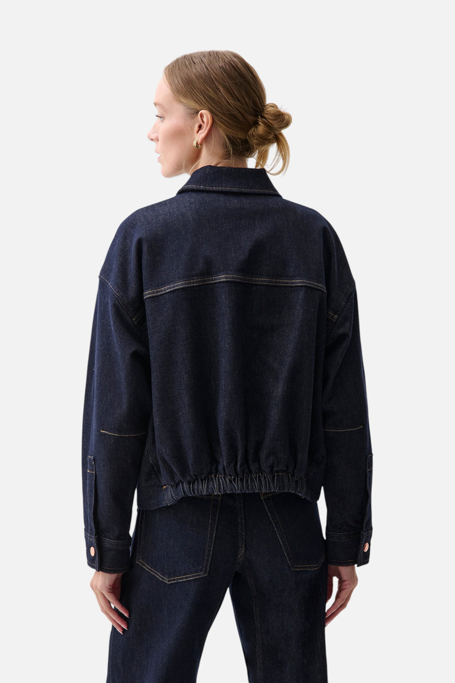 Pistola Bibi Blouson Jacket in Nightfall – back view