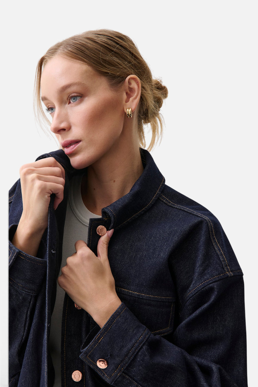 Pistola Bibi Blouson Jacket in Nightfall – detail