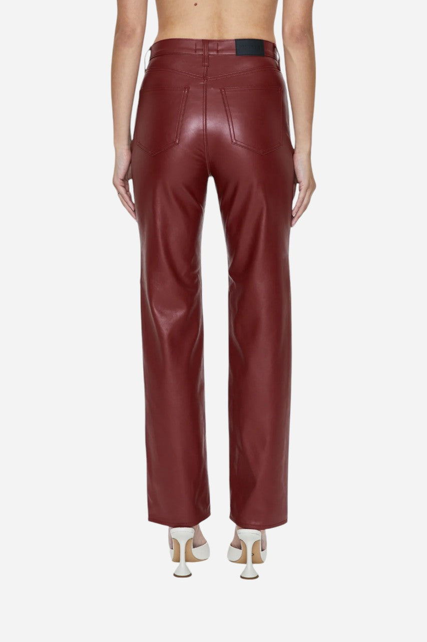 Pistola Cassie Super High Rise Straight in Carmine – detail