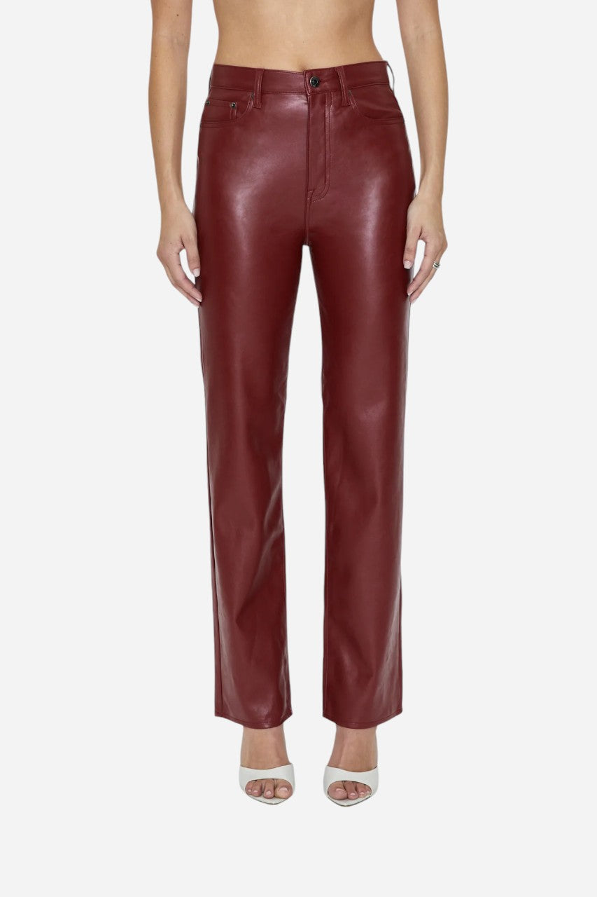 Pistola Cassie Super High Rise Straight in Carmine – front view