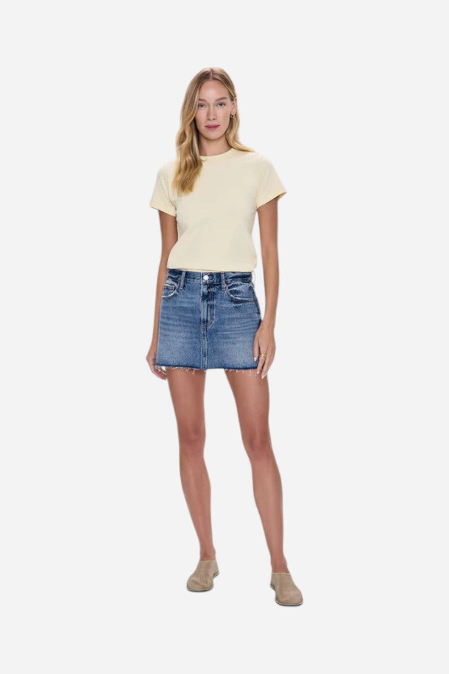 Pistola Daisy Low Slung Mini Skirt - Spectacle – back view