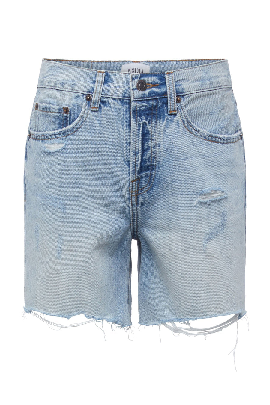 Pistola Devin High Rise Mom Cut Off Shorts in St Tropez – alternate