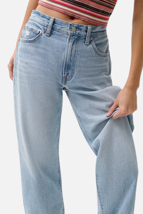 Pistola Donny Rolled Hem Boyfriend Jean in Old Blues – alternate