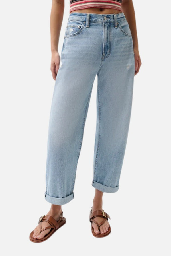 Pistola Donny Rolled Hem Boyfriend Jean in Old Blues