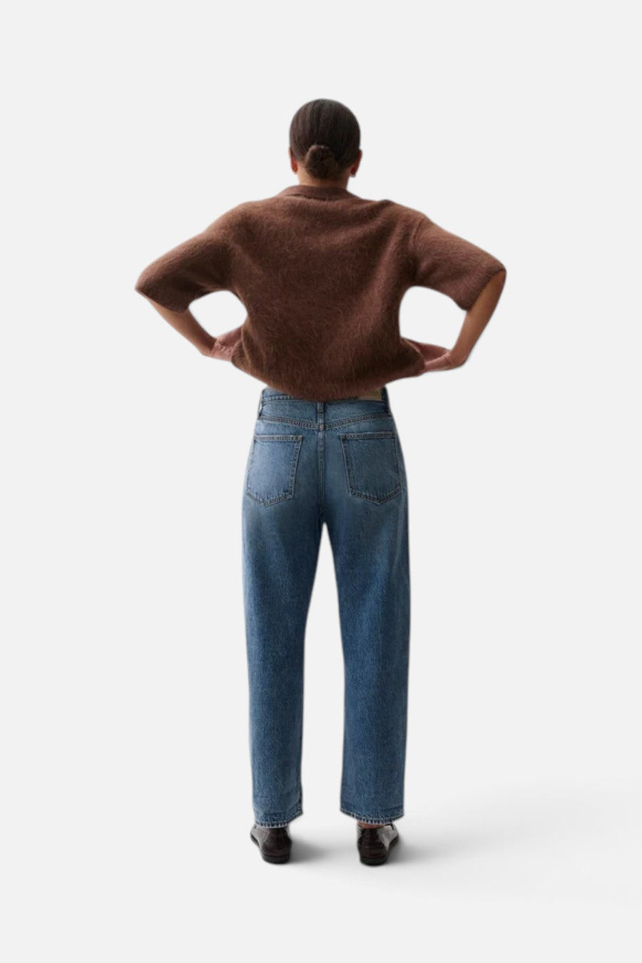 Pistola Donny Rolled Hem Mid-Rise Boyfriend Jean in Wilcox – flat lay