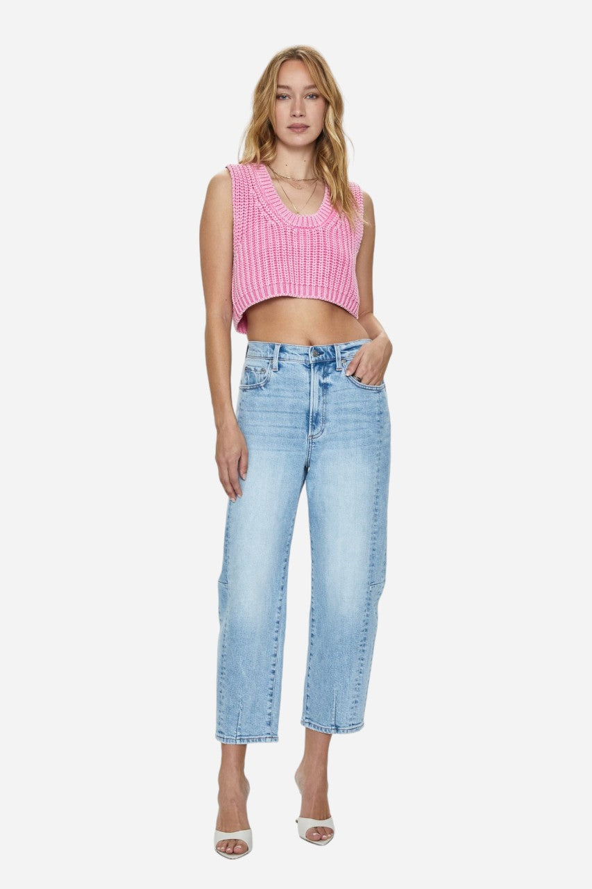 Pistola Eli High Rise Arched Leg Jeans in Sun Kissed – flat lay