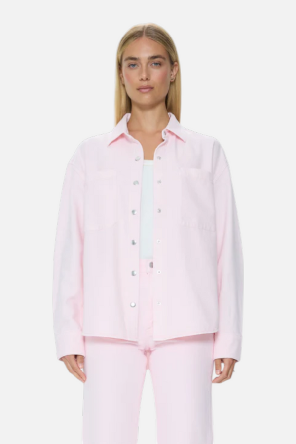 Pistola Elin Fluid Denim Shacket in Blush
