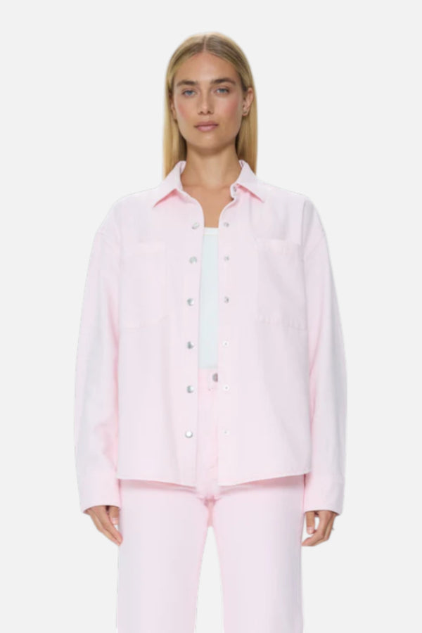 Pistola Elin Fluid Denim Shacket in Blush