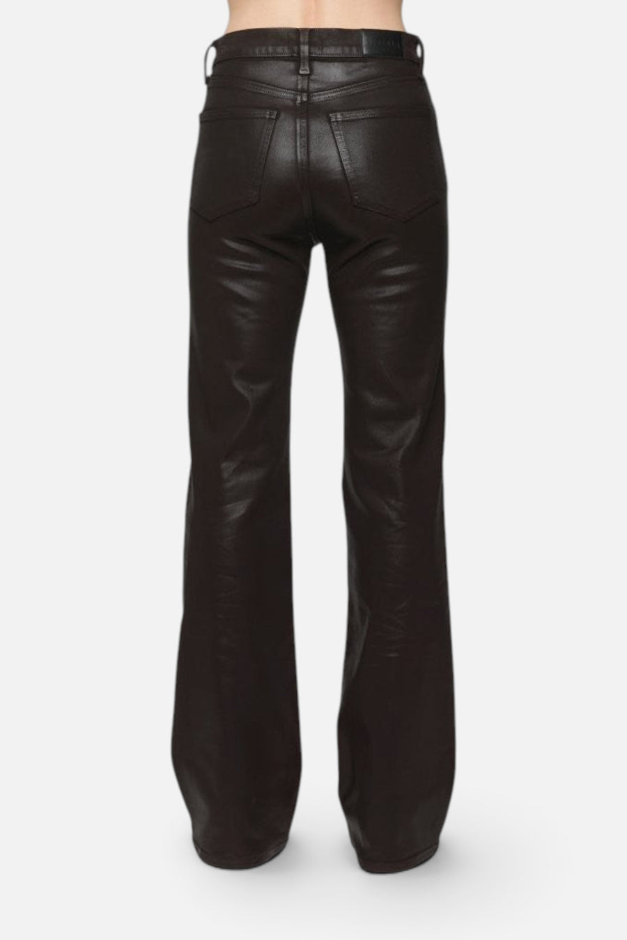 Pistola Evie High Rise Slim Boot in Coated Mocha – back view