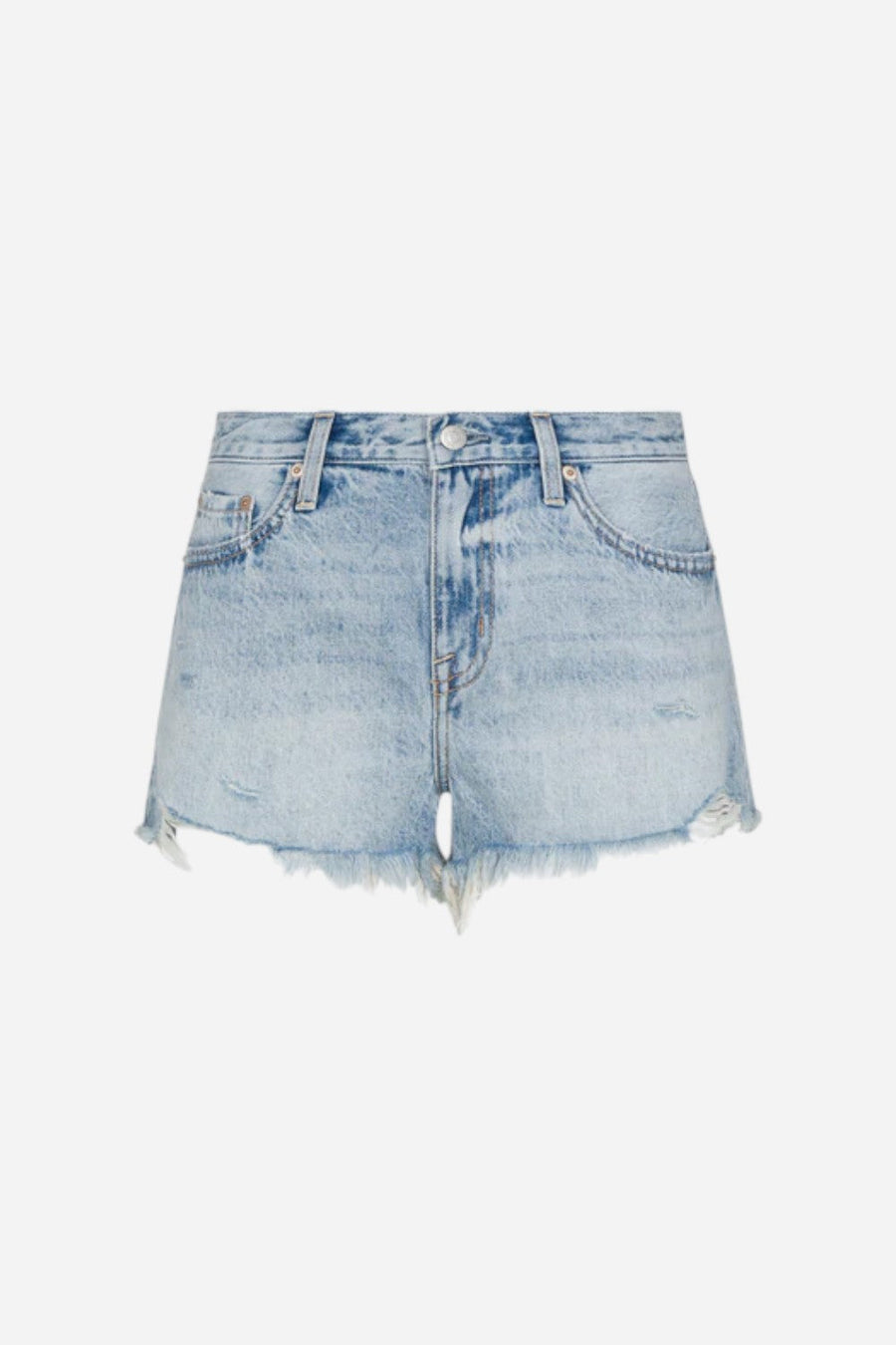 Pistola Gigi Low Rise Short in Vivid Distressed – detail