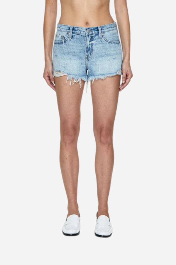 Pistola Gigi Low Rise Short in Vivid Distressed