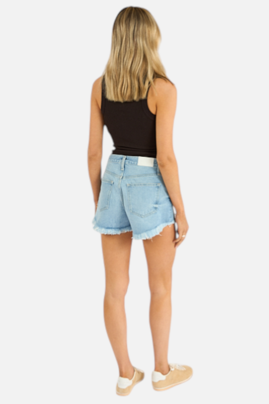 Pistola Gigi Shorts in Leisure Distressed – side view