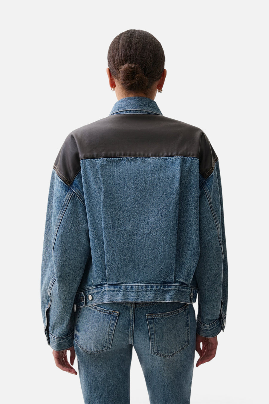 Pistola Harley Trucker Jacket in Metropolis – flat lay