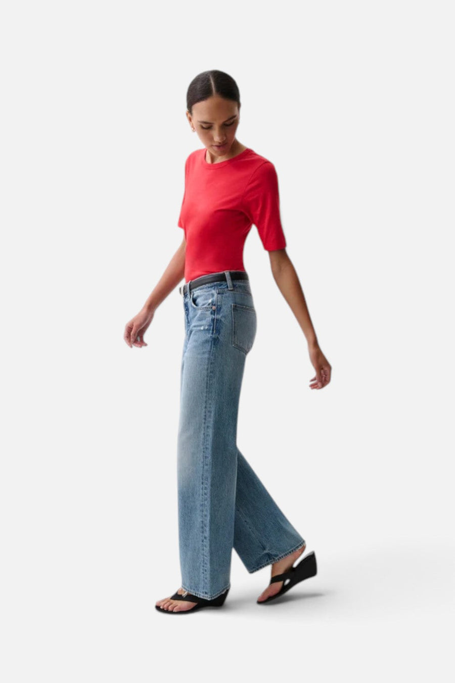 Pistola Harlowe Relax Baggy Jean in Serpentine – back view