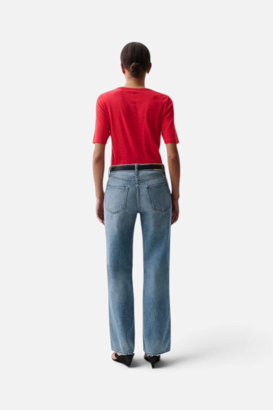 Pistola Harlowe Relax Baggy Jean in Serpentine – side view