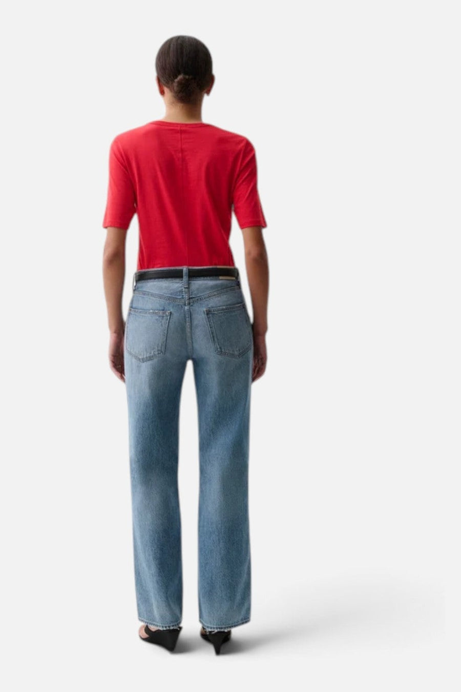 Pistola Harlowe Relax Baggy Jean in Serpentine – side view