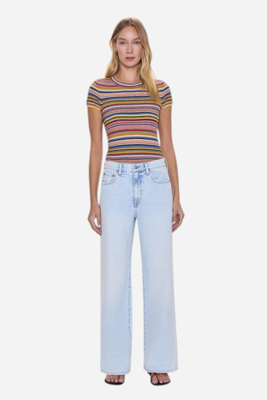 Pistola Hendrix High Rise Baggy Jean- Waterfall – back view