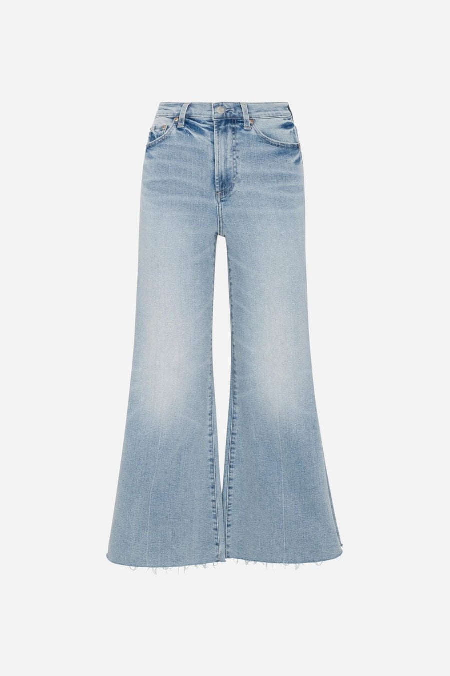 Pistola Izzy Mid Rise Wide Leg Crop in Strive – front view