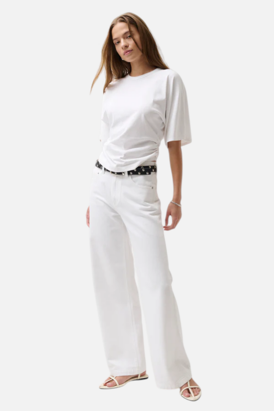Pistola Jadyn Jeans in Vivid White – back view