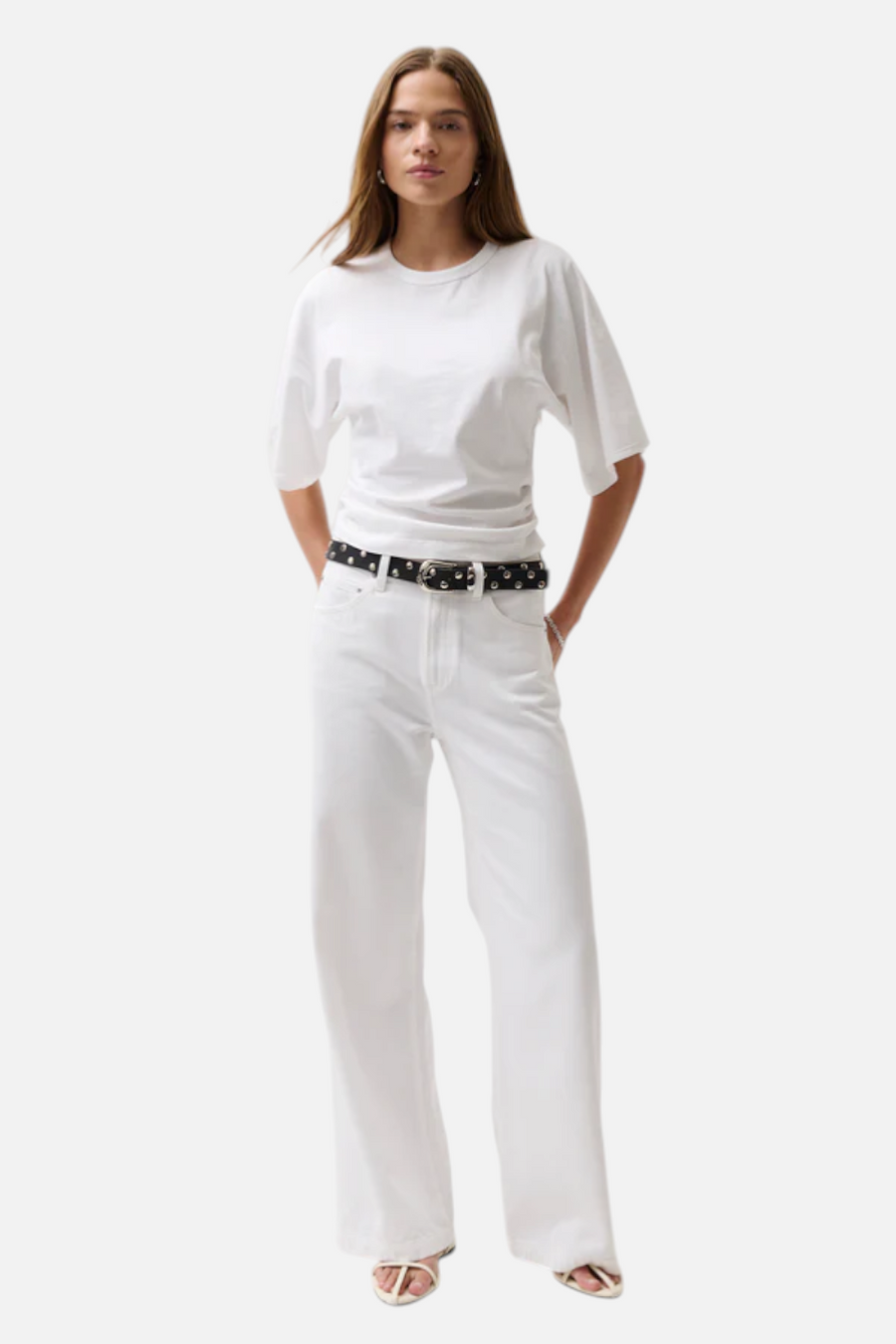 Pistola Jadyn Jeans in Vivid White – front view