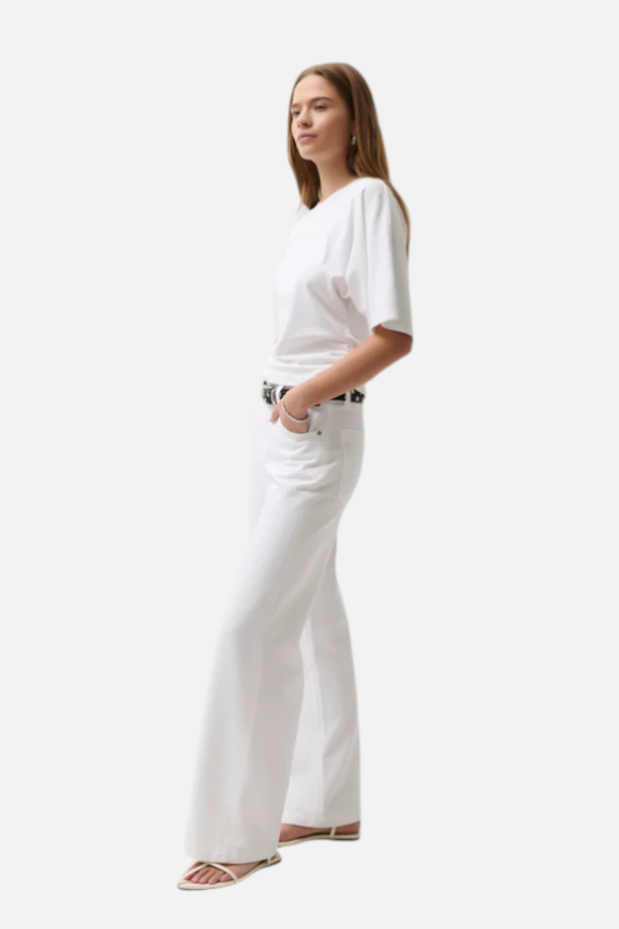 Pistola Jadyn Jeans in Vivid White – side view