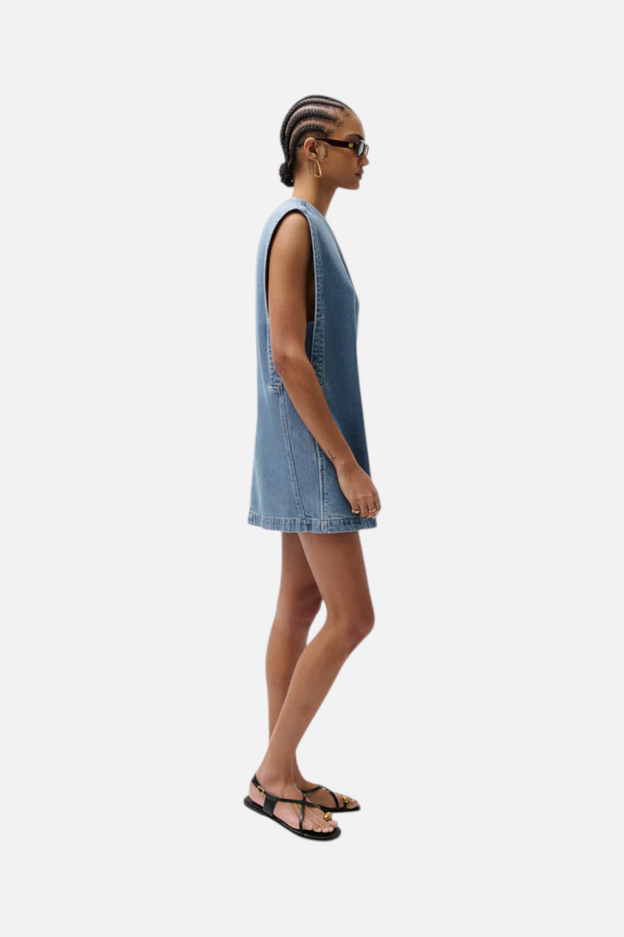 Pistola Karla Mini Dress in Attitude – back view