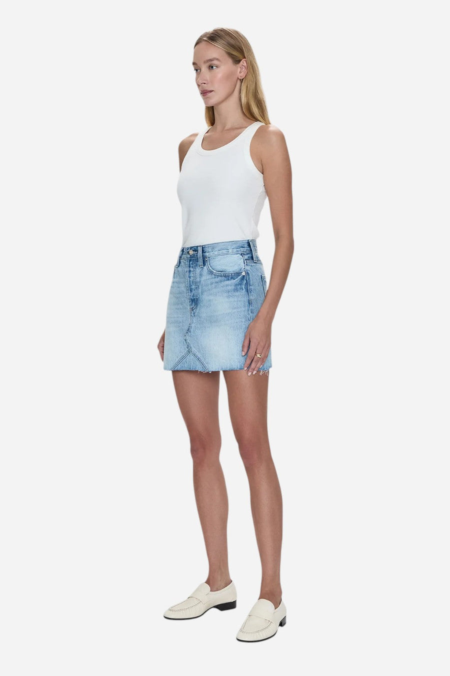 Pistola Kat High Rise Skirt in Academia – flat lay