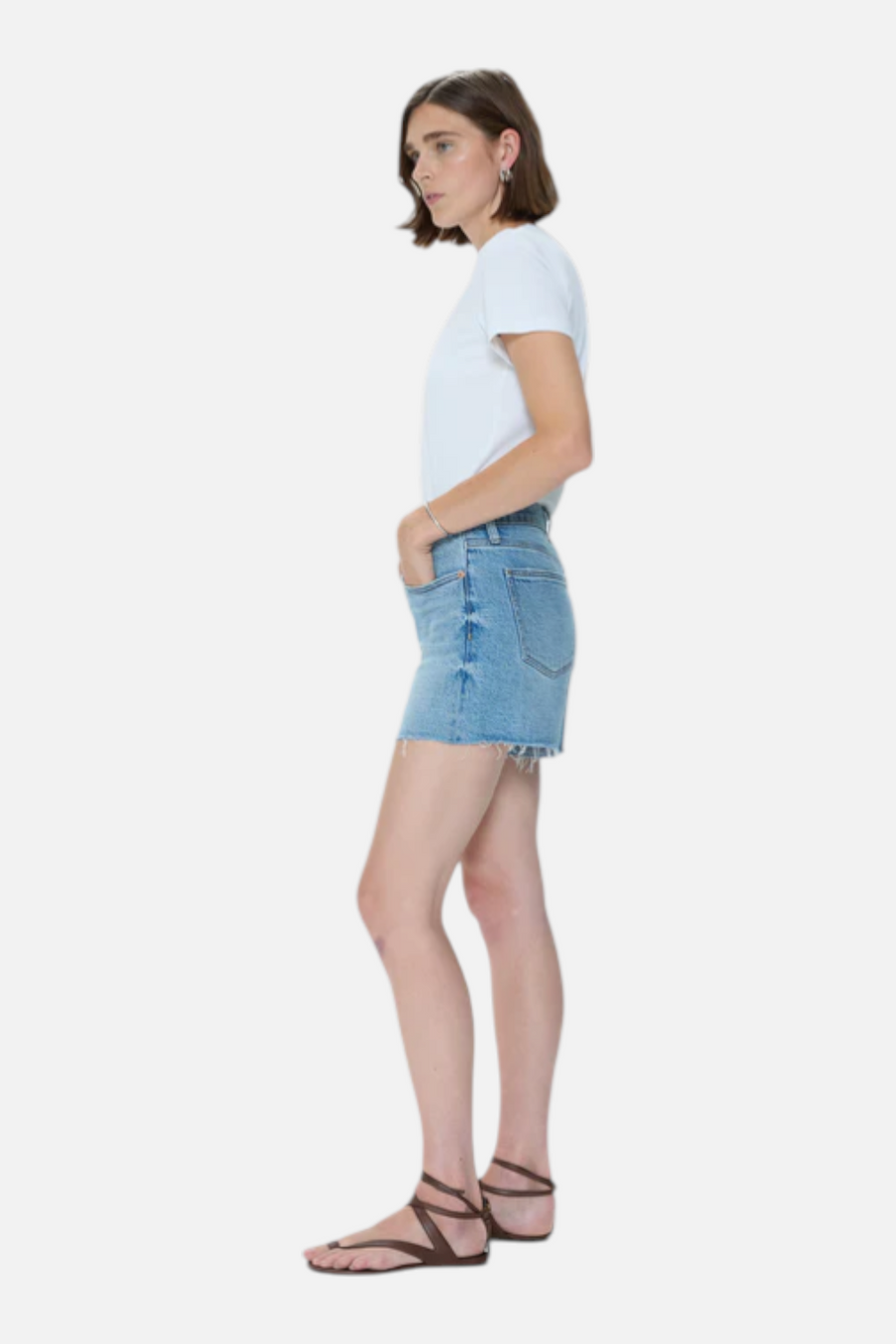 Pistola Kennedy Mid Rise Short in Escape – detail