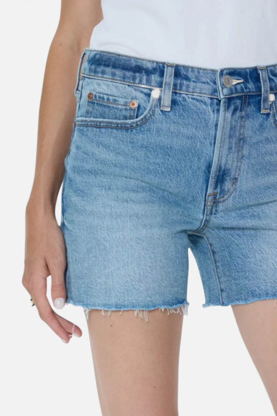 Pistola Kennedy Mid Rise Short in Escape – side view