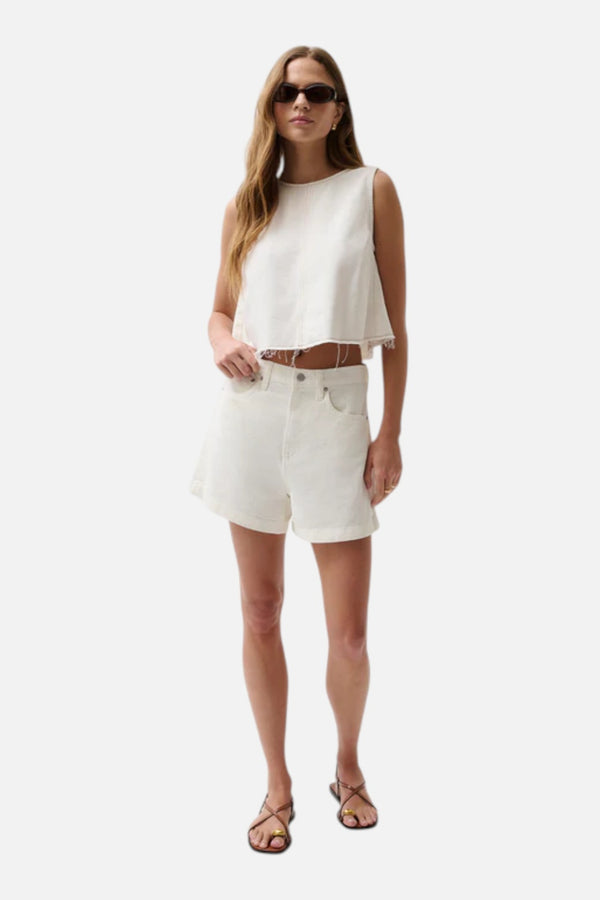 Pistola Kimora High Rise Shorts in Egret