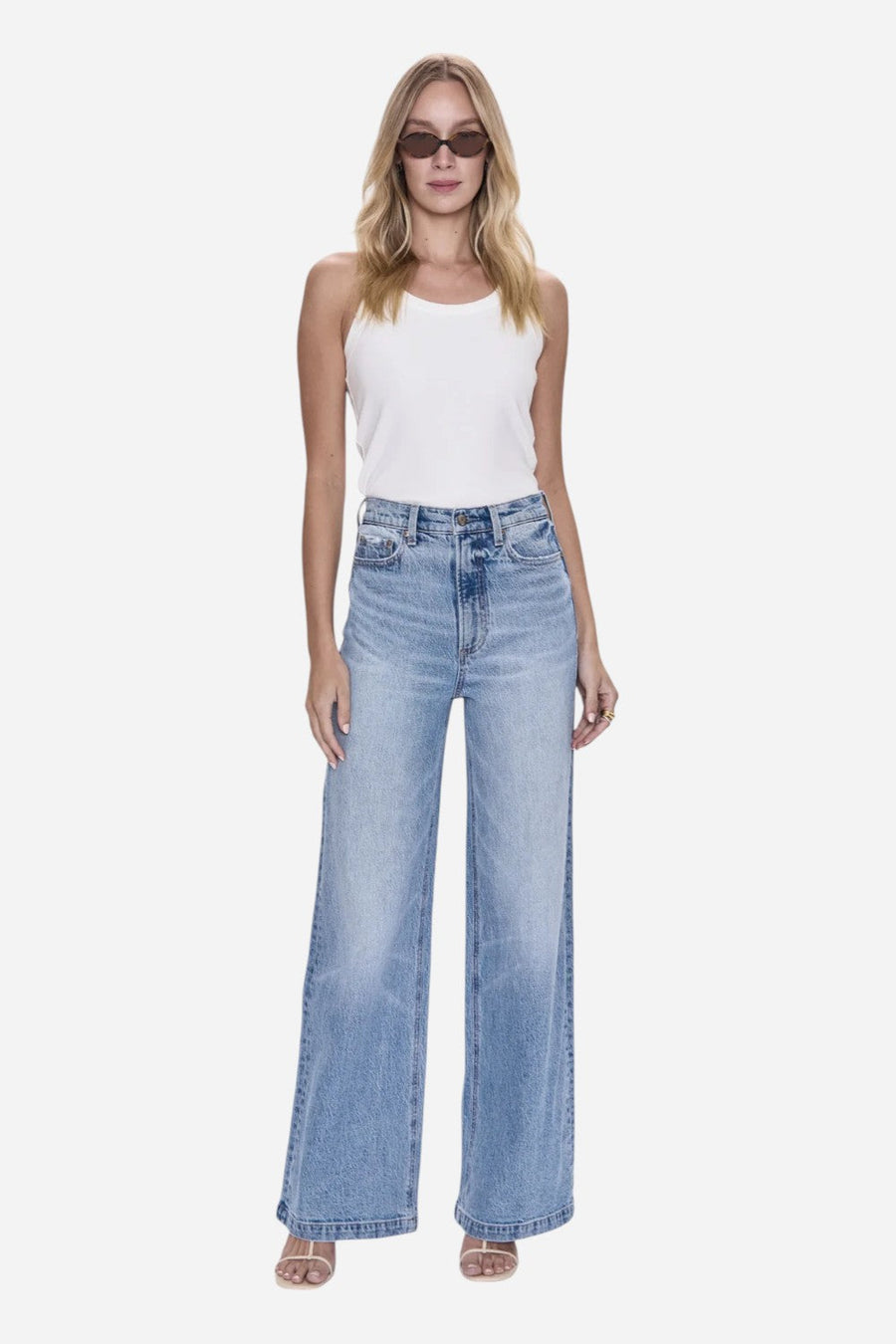 Pistola Lana High Rise Ultra Wide Leg Jean in Break – detail