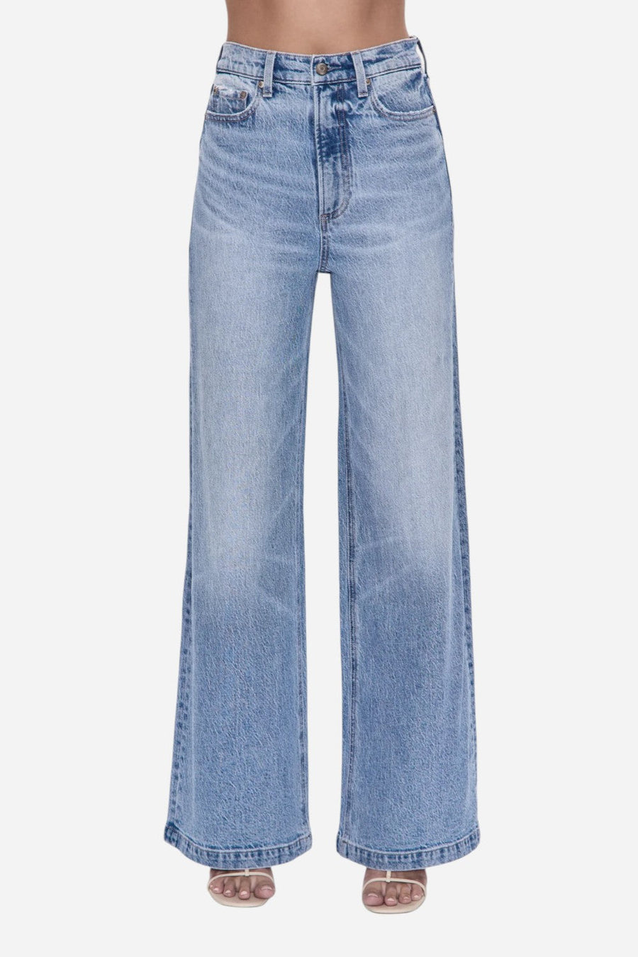 Pistola Lana High Rise Ultra Wide Leg Jean in Break – front view