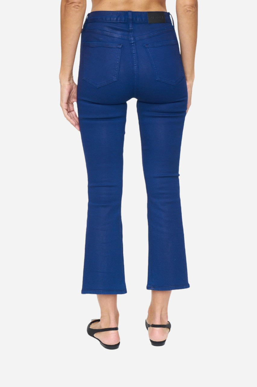 Pistola Lennon High Rise Crop Boot in Coated Sapphire – back view