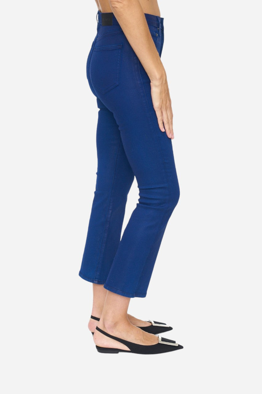 Pistola Lennon High Rise Crop Boot in Coated Sapphire – side view