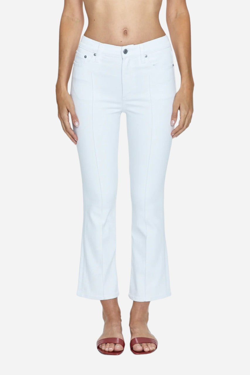 Pistola Lennon Pintuck High Rise Crop Pant in Le Blanc – back view