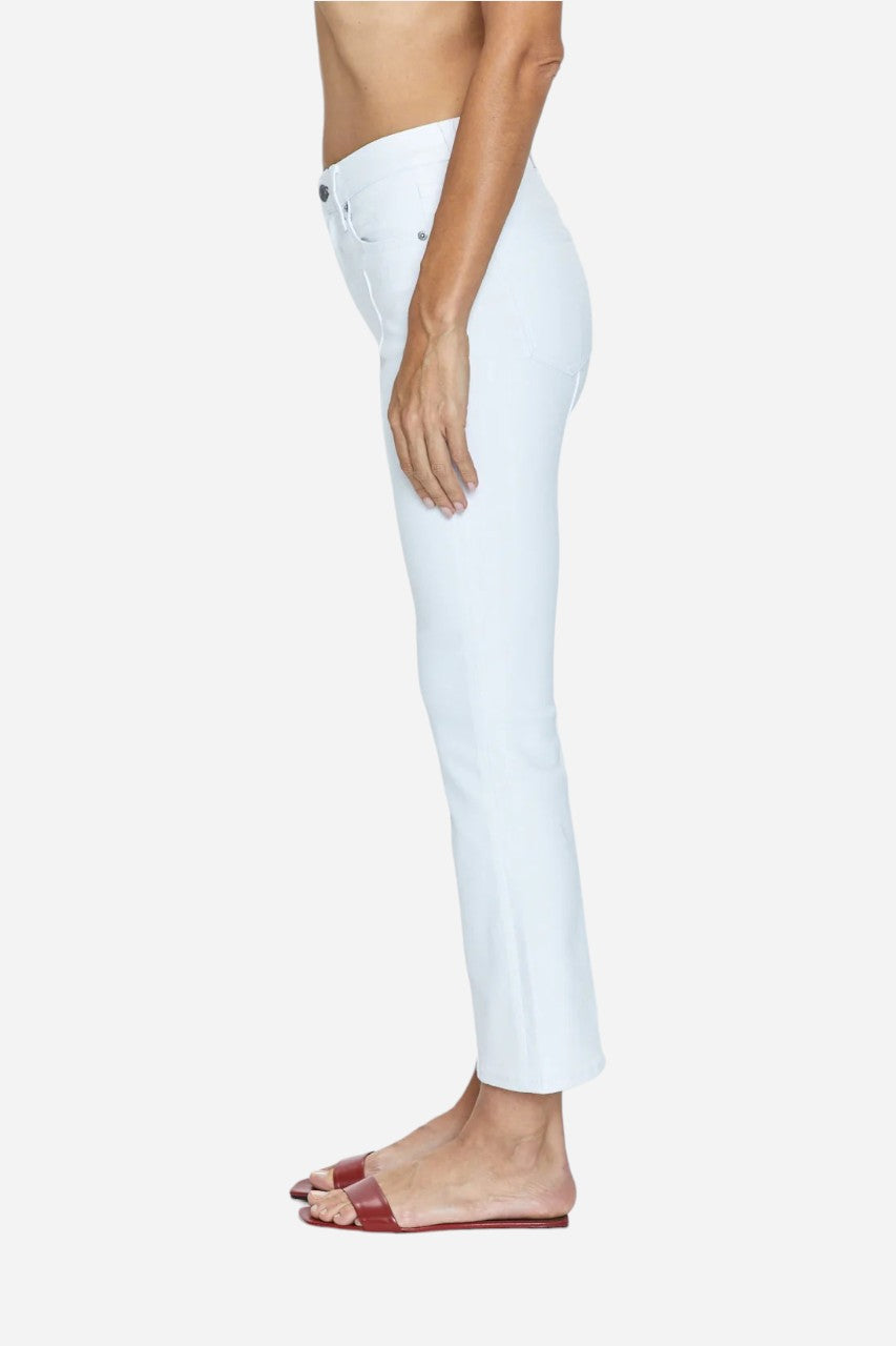 Pistola Lennon Pintuck High Rise Crop Pant in Le Blanc – detail