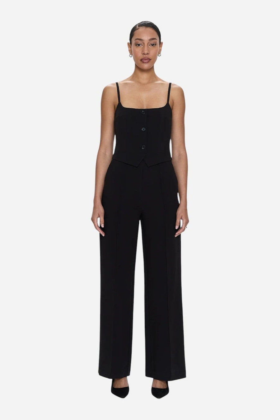 Pistola Marcia Tailored Jumpsuit in Black – side view