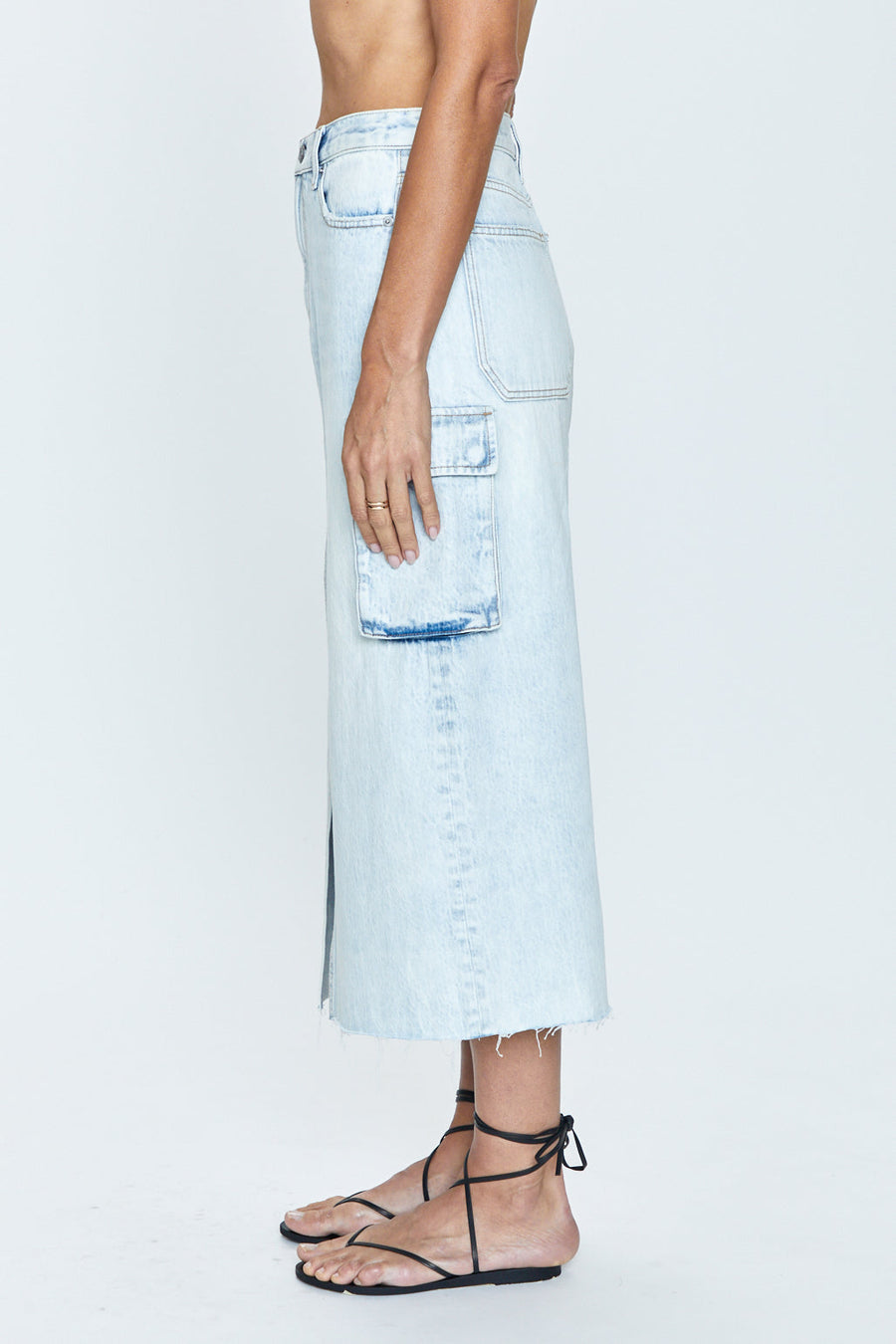 Pistola Mckayla Low Slung Cargo Skirt in Parasol – side view