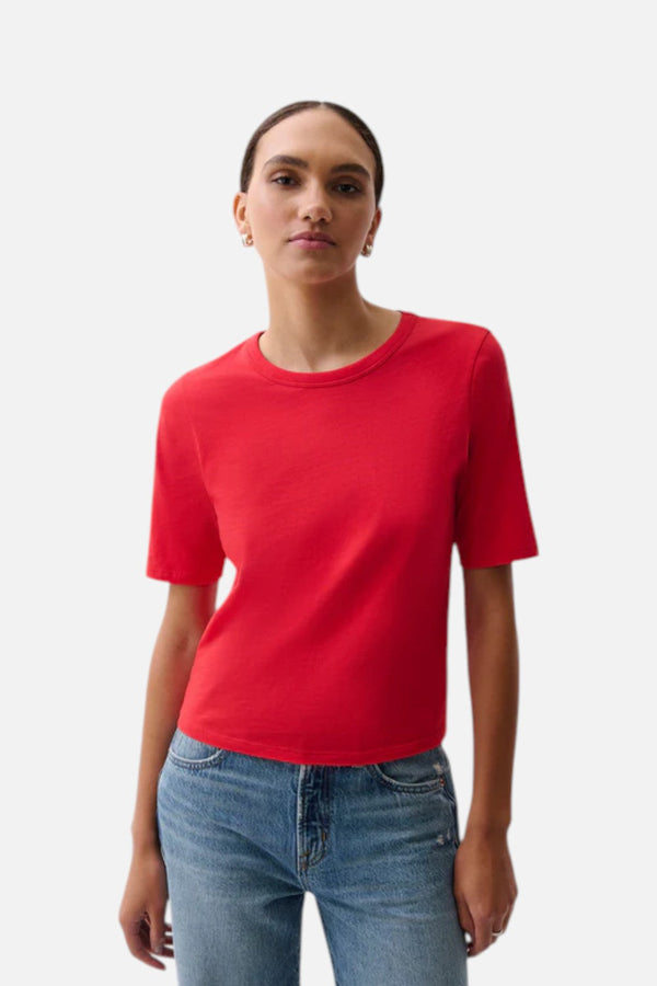 Pistola Melika Quarter Sleeve Crew Neck Tee in Negroni