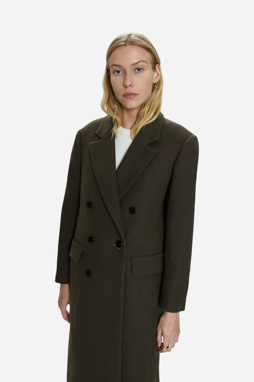 Pistola Prescott Coat in Caper – flat lay