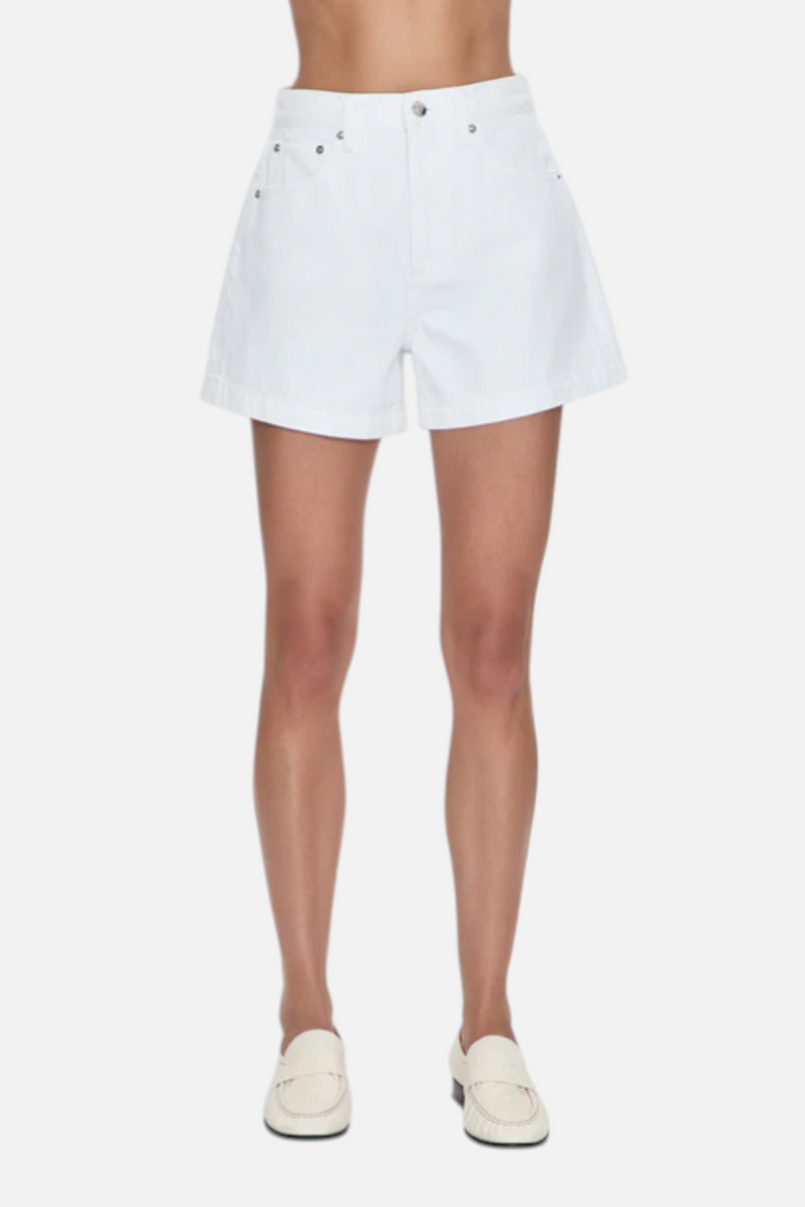 Pistola Saige Shorts in Polished White – back view