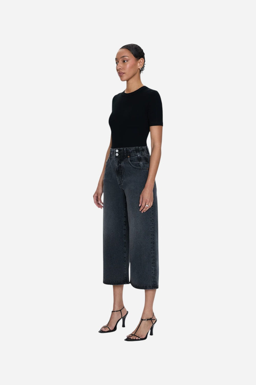 Pistola Scarlette High Rise Ultra-Wide in Nightlife – flat lay