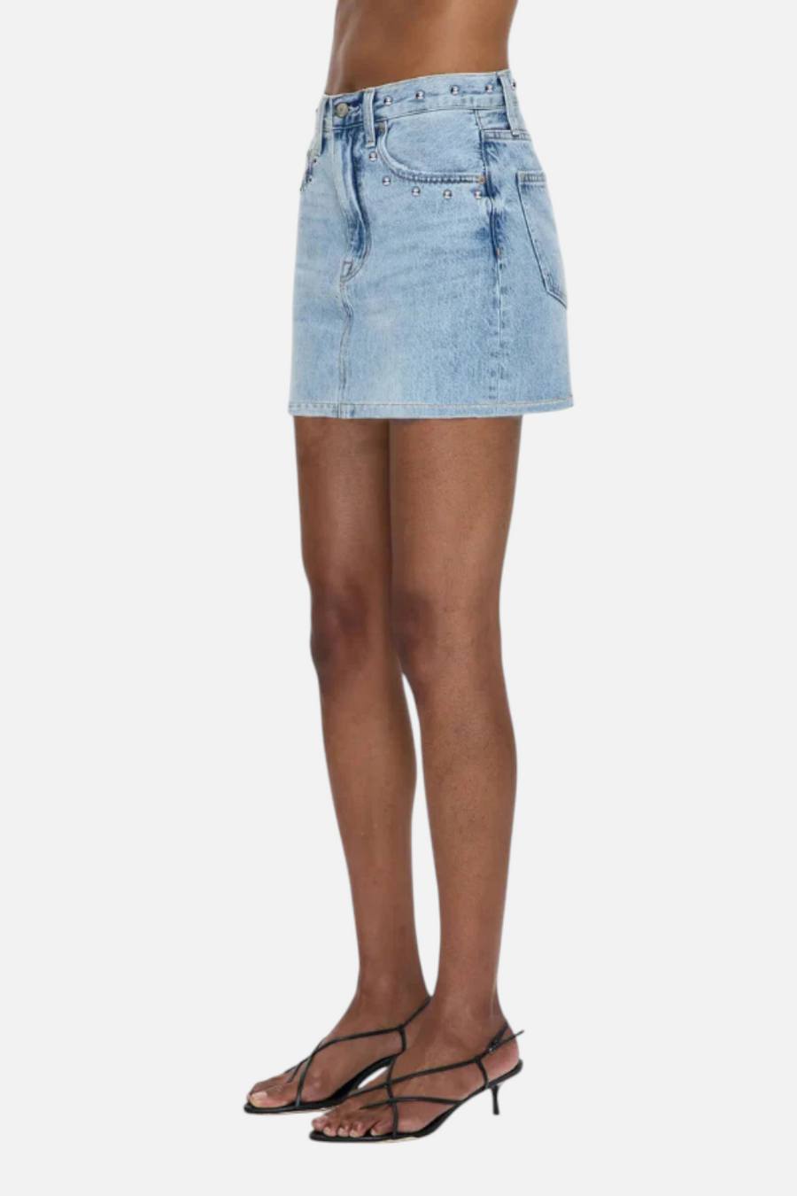 Pistola Skye Jean Skirt in Apollo – back view