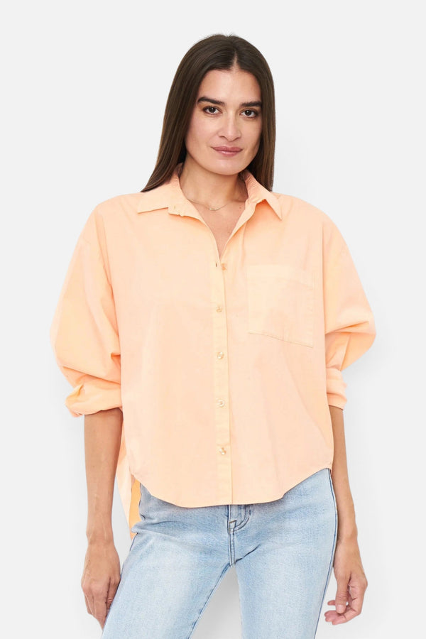 Pistola Sloane Long Sleeve Oversized Button Down Shirt in Sherbet