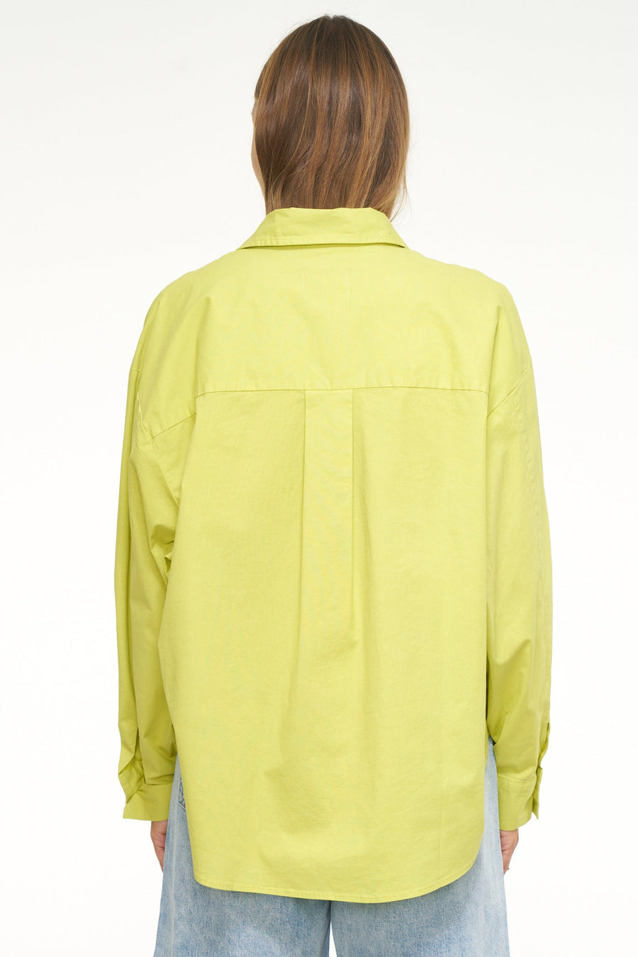 Pistola Sloane Oversized Button Down Shirt in Margarita – detail