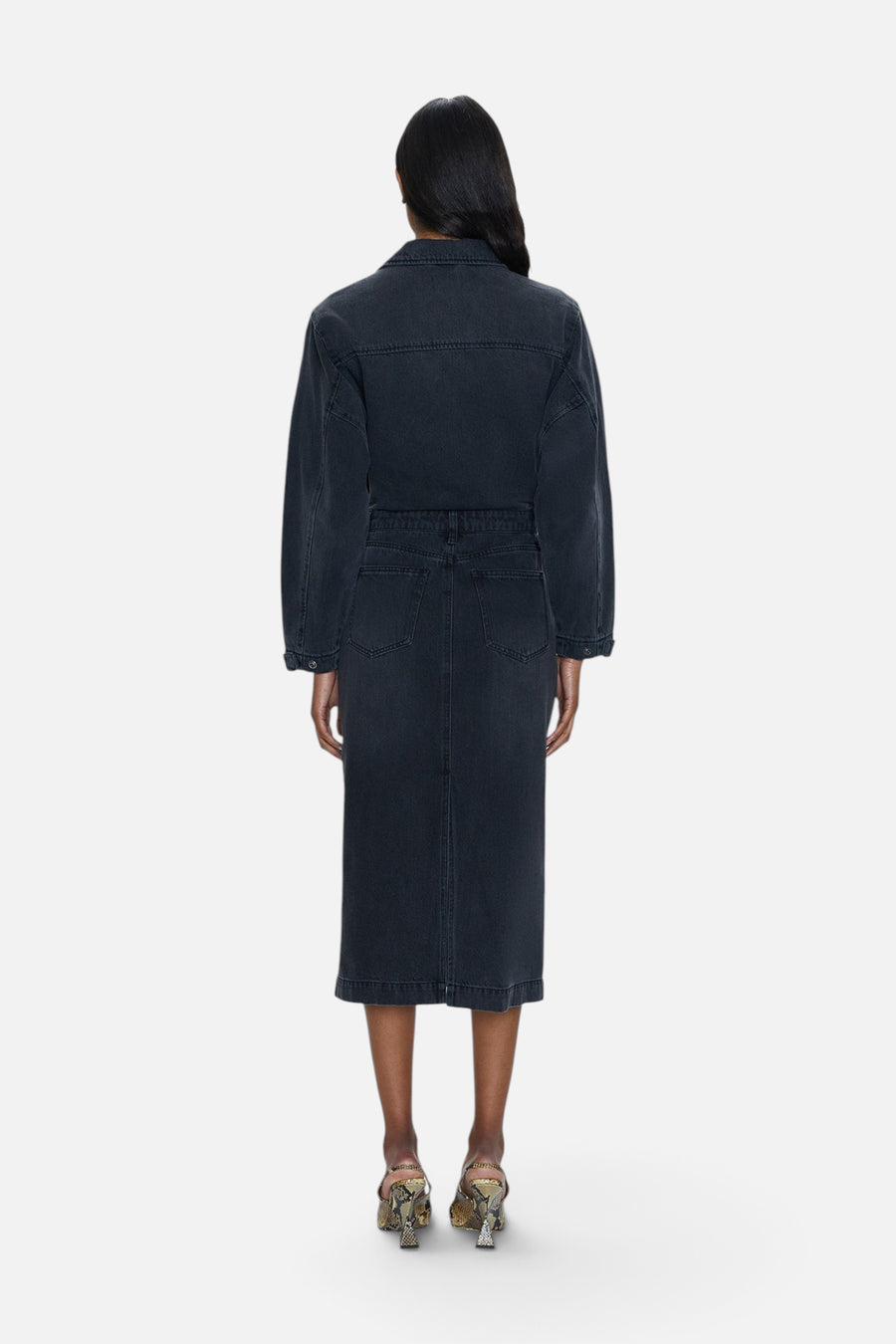 Pistola Tess Denim Midi Dress in Coupe – alternate