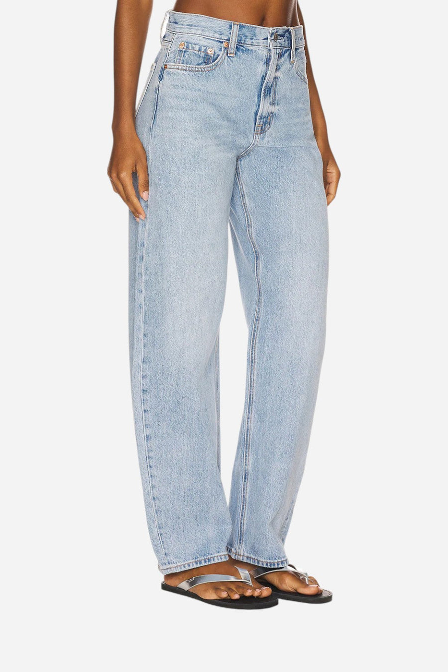 Pistola Wes High Rise Barrel Jean - Gaze – back view
