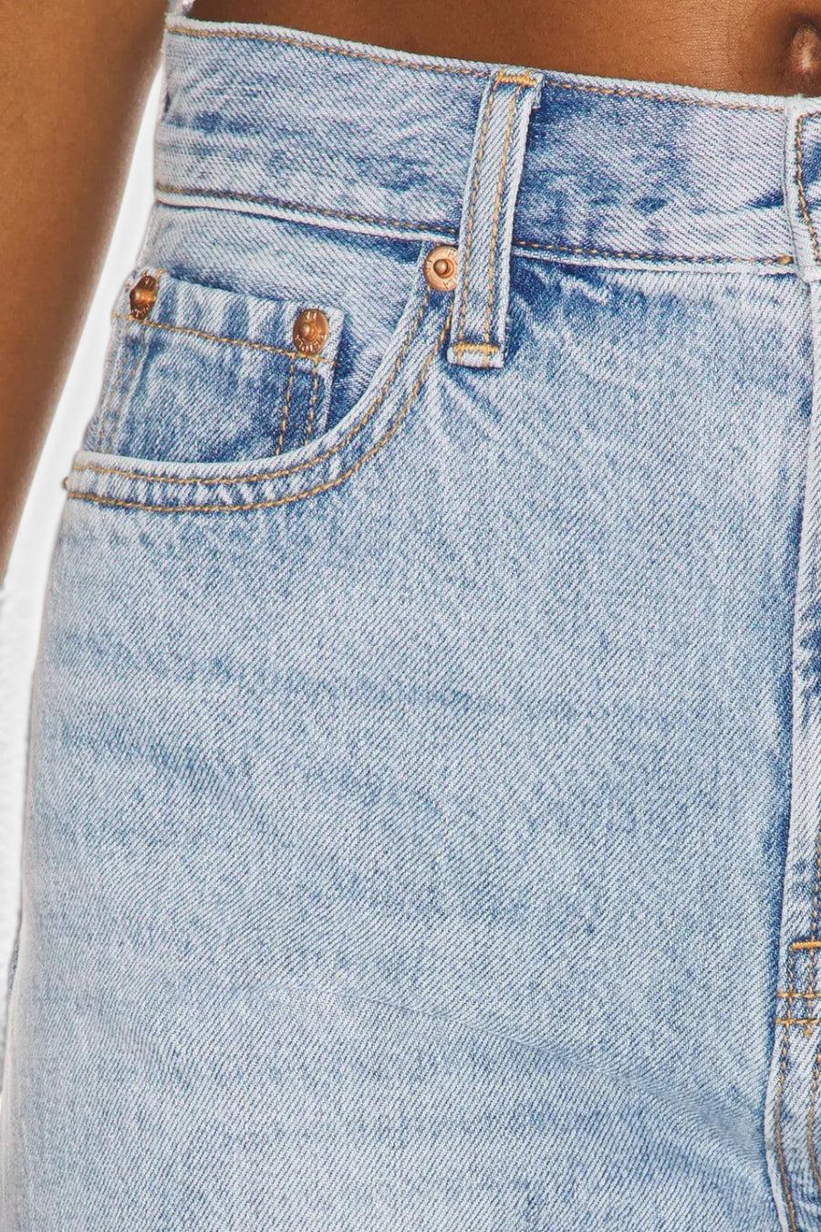 Pistola Wes High Rise Barrel Jean - Gaze – flat lay