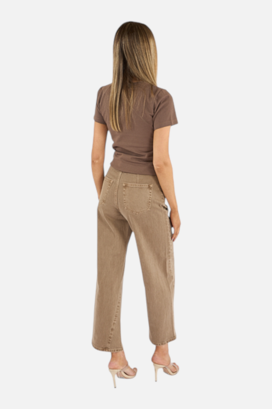 Pistola Women's Alba Tee in Mink – side view