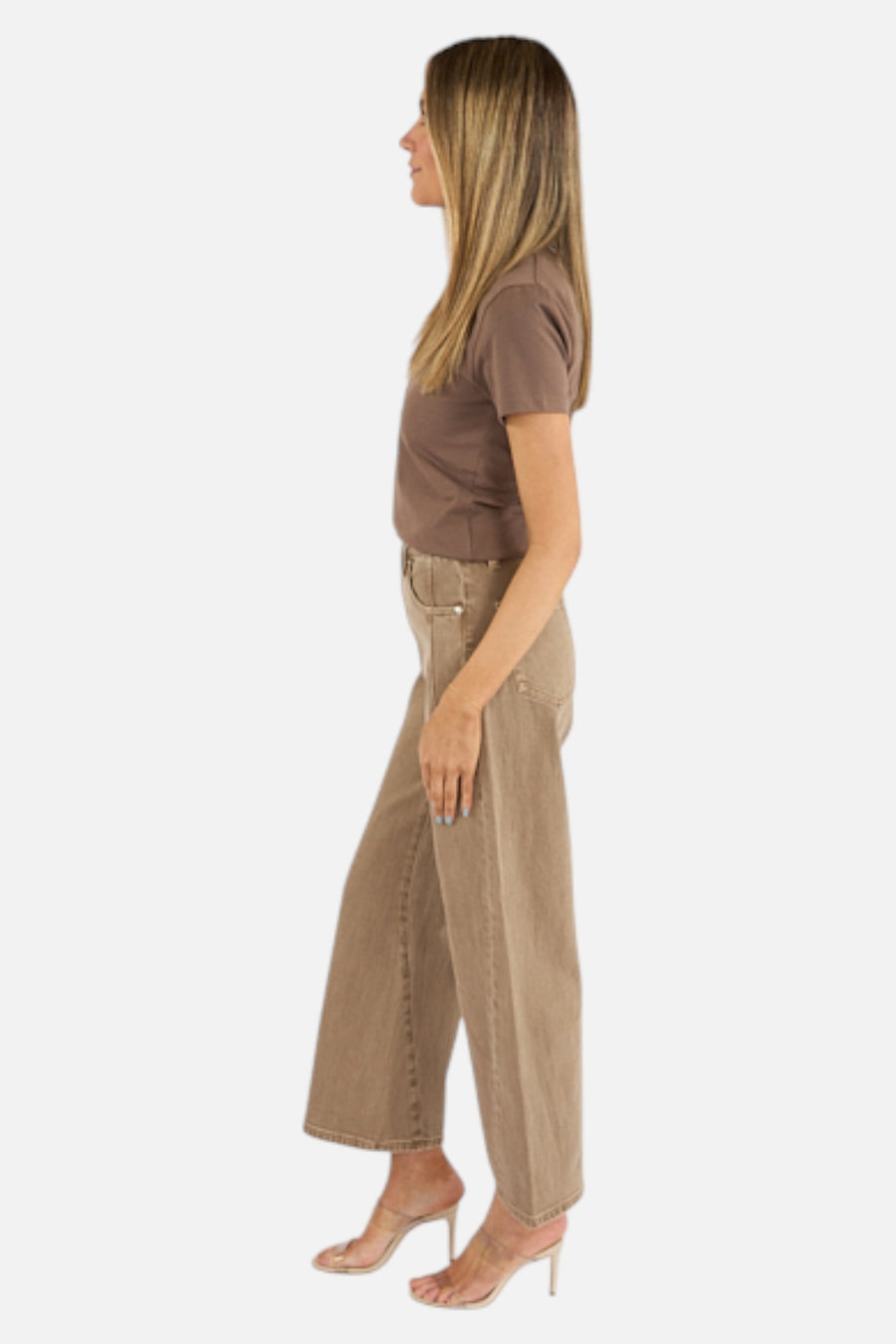 Pistola Women's Alba Tee in Mink – side view
